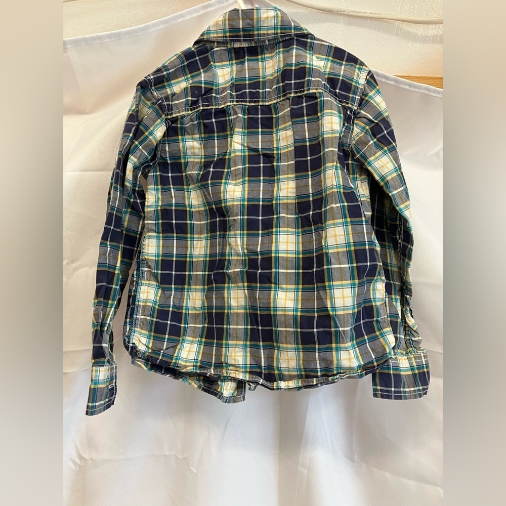 Carter's Plaid Shirts - Navy and Green - Picture 5 of 7